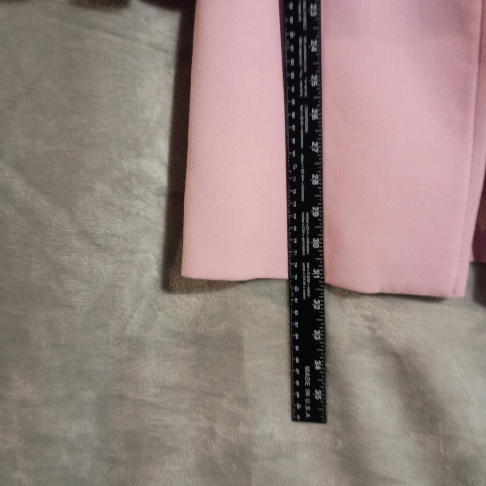 Zara Pink Ruffle Bell Sleeve Coat Lined Full Zip Sz XS Peacoat - Picture 7 of 13